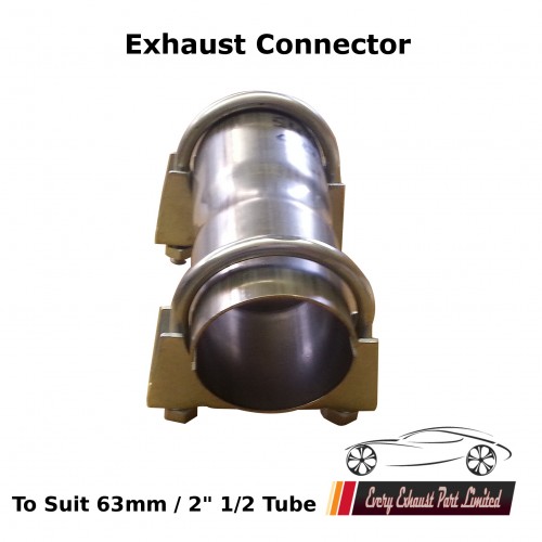 2" 1/2 63mm Stainless Standard Exhaust Reducer Connector Pipe 2" 1/8 to 54mm 2" 1/2 63mm Stainless Standard Exhaust Reducer Connector Pipe 2" 1/8 to 54mm