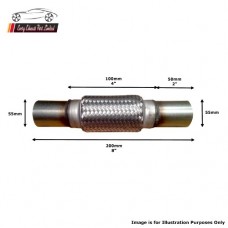 55mm x 200mm Clamp-On Exhaust Flexi (55mm x 8")