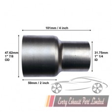 47.62mm (1" 7/8) OD to 31.75mm (1" 1/4) ID Exhaust Reducer/Expander