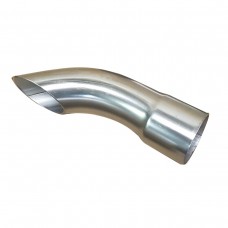 Curved Down Exhaust Tail Trim - Stainless Steel T304