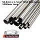 50.8mm x 1.5mm Stainless Steel (T304) Tube - 1000mm Long